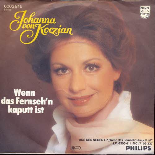 von Koczian Johanna - Wenn das Fernseh'n kaputt ist