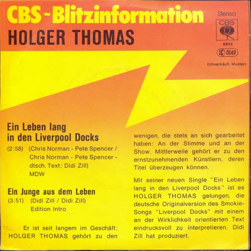 Thomas Holger - Ein Leben lang in den Liverpool Docks (PROMO)
