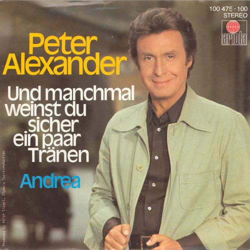 Alexander Peter - Und manchmal weinst du sicher....(nur Cover)