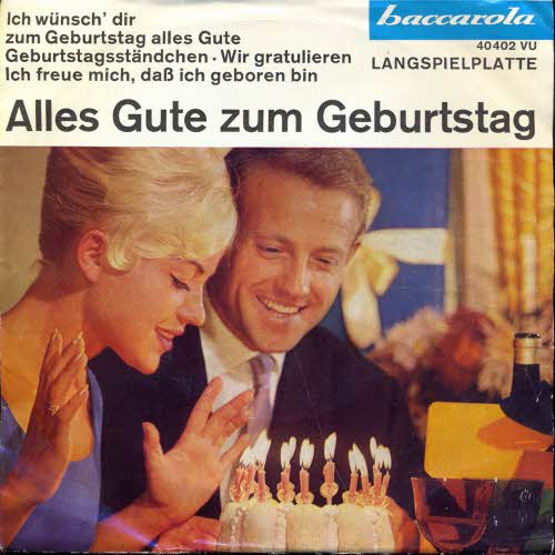 Baccarola EP Nr. 40402 - Alles Gute zum Geburtstag