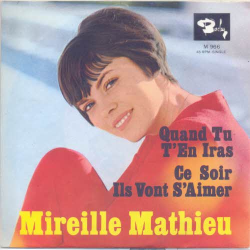 Mathieu Mireille - Quand tu t'en iras