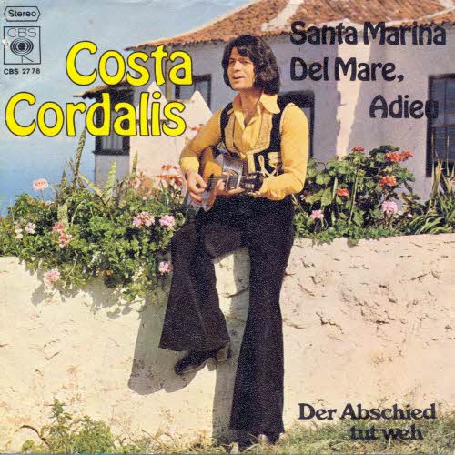 Cordalis Costa - Santa Marina del mare, adieu (Cover-schwarze Sc