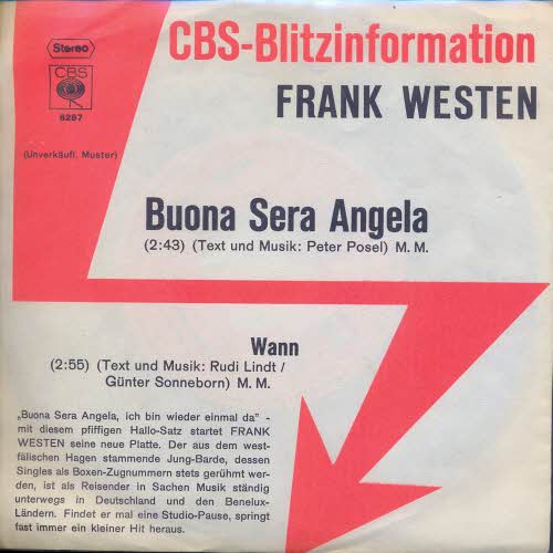 Westen Frank - Buona Sera Angela (PROMO)