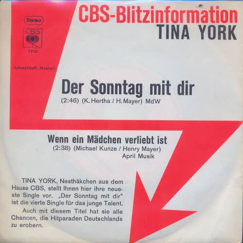 York Tina - Der Sonntag mit dir (PROMO)