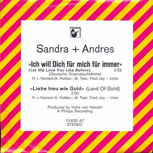 Sandra & Andres - Ich will Dich fr mich fr immer (PROMO-Cover)