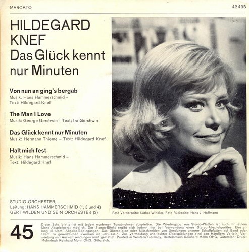 Knef Hildegard - Das Glck kennt nur Minuten (EP)