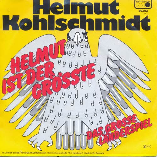 Kohlschmidt Helmut - Helmut ist der Grsste